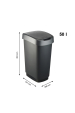 Obrázok pre ROTHO Twist Silver - odpadkový koš – 50l