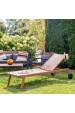 Obrázok pre Zahradní lehátko TEXAS hnědé