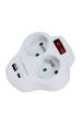 Obrázok pre Esperanza ELK311W Elektrický rozdělovač 2 GN. USB-C USB-A ZAP. Bílý