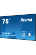Obrázok pre iiyama LH7565UHSB-B1 sdělovací displej Stánkový design 189,2 cm (74.5") LED Wi-Fi 800 cd/m² 4K Ultra HD Černá Zabudovaný procesor Android 11 24/7