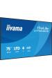 Obrázok pre iiyama LH7564UHS-B1AG sdělovací displej Plochá digitální tabule 190,5 cm (75") Wi-Fi 500 cd/m² 4K Ultra HD Černá Zabudovaný procesor Android 24/7