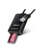 Obrázok pre Axagon ADM2-AM USB-A 10Gbps - M.2 NVMe & SATA SSD adaptér, kabelis USB-A 10cm SSD rámeček Černá