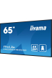 Obrázok pre iiyama LH6560UHS-B2AG sdělovací displej Digitální tabule 163,8 cm (64.5") LED Wi-Fi 500 cd/m² 4K Ultra HD Černá Zabudovaný procesor Android 11 24/7