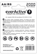 Obrázok pre Nabíjecí baterie everActive Ni-MH R6 AA 2000 mAh Silver Line