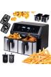 Obrázok pre IDEAL fritéza bez tuku, dvojitá horizontální 9l, 8 funkcí - včetně sušení potravin