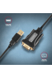 Obrázok pre Axagon ADS-1PQN USB-A 2.0 - serial RS-232 DB9-M FTDI adapter cable 1.5m - Adapter - Digital/Daten sériový kabel Černá 1,5 m USB Typ-A