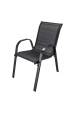 Obrázok pre Extralink Black Forest Garden Furniture Set, Textilene Two Chairs + Black Table sada venkovního nábytku Černá