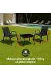 Obrázok pre Extralink Black Forest Garden Furniture Set, Textilene Two Chairs + Black Table sada venkovního nábytku Černá