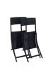 Obrázok pre Extralink Small Black Forest Garden Furniture Set, Two Chairs + Black Table sada venkovního nábytku Černá