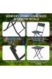 Obrázok pre Extralink Small Black Forest Garden Furniture Set, Two Chairs + Black Table sada venkovního nábytku Černá