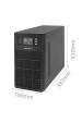 Obrázok pre Qoltec 52282 Nepřerušitelný zdroj napájení UPS | 3kVA | 3000W | Účiník 1,0 | LCD | EPO | USB | Online