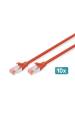 Obrázok pre Digitus DK-1644-050-R-10 síťový kabel Červená 5 m Cat6 S/FTP (S-STP)