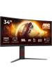 Obrázok pre AOC G4 CU34G4 počítačový monitor 86,4 cm (34") 3440 x 1440 px Wide Quad HD LED Černá, Červená