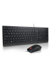 Obrázok pre Lenovo Essential Wired Combo Black US Euro klávesnice Obsahuje myš Univerzální USB Černá