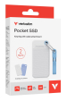 Obrázok pre Verbatim Pocket SSD 2 TB USB typu C 3.2 Gen 2 (3.1 Gen 2) Modrá, Bílá