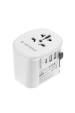 Obrázok pre Gembird TPA-EU2A1C15-01-W Uzemněný univerzální cestovní napájecí adaptér, 15 W, bílý