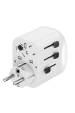 Obrázok pre Gembird TPA-EU2A1C15-01-W Uzemněný univerzální cestovní napájecí adaptér, 15 W, bílý