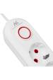 Obrázok pre Napájecí lišta Maclean, 3zásuvkový prodlužovací kabel + 3xUSB, 110-240V AC 50/60Hz, 2,1A max. 2500W, 1,5 m, bílá, MCE394 W