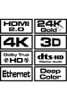 Obrázok pre Savio HDMI (M) kabel 20 m, černý, zlaté koncovky, v1.4 vysoká rychlost, ethernet/3D CL-75