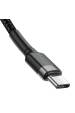 Obrázok pre Kabel USB-C PD Baseus Cafule PD 2.0 QC 3.0 60W 1m (černý/šedý)