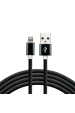 Obrázok pre everActive USB Lightning kabel 1m - černý, silikonový, podpora rychlého nabíjení, 2,4A - CBS-1IB