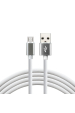 Obrázok pre everActive USB kabel 1 m - bílý, silikonový, podpora rychlého nabíjení, 2,4 A - CBS-1MW