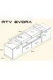 Obrázok pre Cama EVORA WE/SZ televizní stolek/nábytek k multimediálnímu vybavení 2 zásuvka/zásuvek
