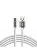 Obrázok pre everActive USB-C kabel 1m - bílý, silikonový, podpora rychlého nabíjení, 3A - CBS-1CW