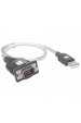 Obrázok pre Techly IDATA USB-SER-2T sériový kabel Průhledná 0,45 m USB Typ-A DB-9