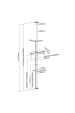 Obrázok pre Teleskopický držák na TV, stropní/podlahový stojan s policí Maclean MC-791N 37"-70" max. 30 kg
