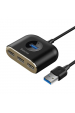 Obrázok pre 4 v 1 Baseus Square Round USB Adapter, HUB USB 3.0 na 1x USB 3.0 + 3x USB 2.0, 1m černý