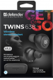 Obrázok pre Defender Twins 638 Sluchátka s mikrofonem Bezdrátový Do ucha Hovory/hudba Bluetooth Černá