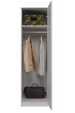 Obrázok pre Topeshop SD-50 BIEL KPL skříň/šatník do ložnice 5 police/polic 1 dveře/dveří Bílá