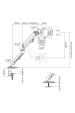 Obrázok pre Maclean MC-906 1-komorový držák monitoru s plynovou pružinou 17"-27" stolní držák rameno monitoru otočné naklápěcí otočné VESA 75x75 100x100 do 7 kg